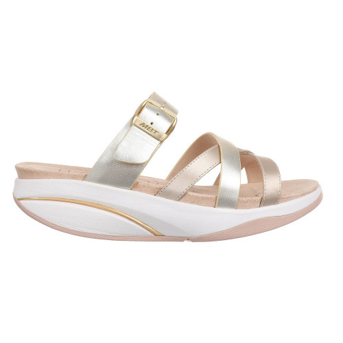 Fasi W Metallic Gold MBT Damen Sandalen Hausschuhe